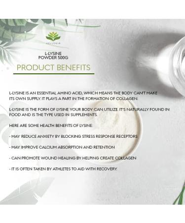 Hellenia L-Lysine Powder 500g - Premium Grade Sports Supplement - Buy Online on GoSupps.com
