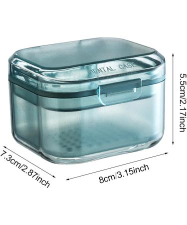 Three Layers Denture Box with Strainer Denture Box for Soaking Dentures and Storage Mouthguards Clear Dentures Braces Case for Daily Travel Cleaning(Blue) - Buy Online on GoSupps.com