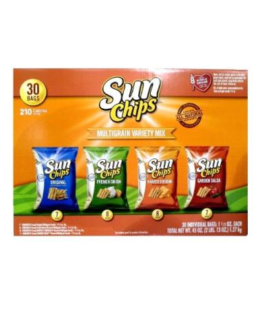 Sun Chips Multigrain Variety Mix, Chips Bags, 30-count, 45-Ounce