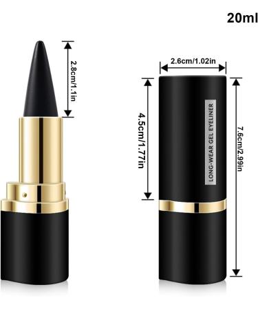 Eyeliner Gel Eye Pencil - Matte Black Gel Pen Long-Lasting Waterproof Daytime Makeup for Women & Girls - Buy Online on GoSupps.com