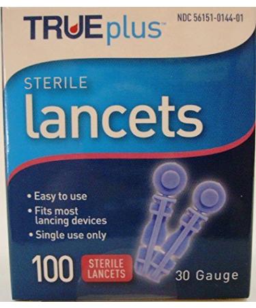TRUEplus Sterile Lancets 30G 100-count (Pack of 3) - Buy Online on GoSupps.com