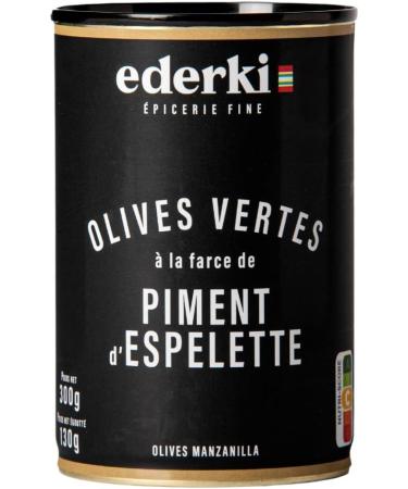 Green Olives with Piment d'Espelette 300g x 6 - Buy Online on GoSupps.com