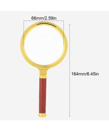 Portable Magnifier for Old Portable Magnifier 10X Magnifier with Detachable Wooden Handle for Reading Jewelry Small Gift - Buy Online on GoSupps.com