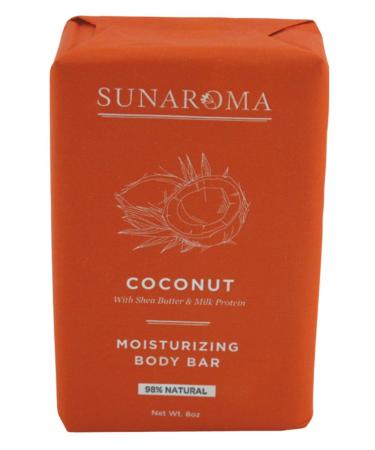 Sunaroma Soap Bar Coconut 8 Ounce (236ml) (2 Pack)