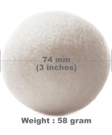 Natural Wool Dryer Balls - Set of 6 | Fabric Softener & Wrinkle Reducer | Eco-Friendly Alternative to Plastic Balls & Liquid Softeners - Buy Online on GoSupps.com