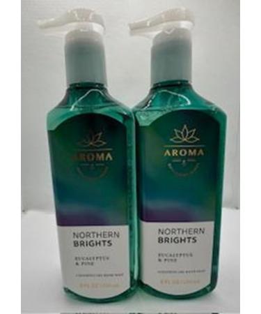 Set of 2 Aroma Northern Brights Eucalyptus & Pine Cleansing Gel Hand Soap 8 Ounce