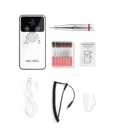 Marran 45000RPM Electric Nail Drill Rechargeable Nail Accessories Gel Nail Polish Sander Low Noise