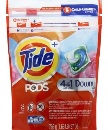 Shop Tide Pods Plus Downy HE Turbo Laundry Detergent Pacs - April Fresh 26 ct | International Shipping Available - Buy Online on GoSupps.com
