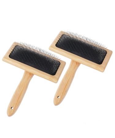 Nemeii 2 pieces of woolenkarde 6.1 x 4.8 large hand card for craft breeding tools for wool felt pet bridge brush durable and easy to use.