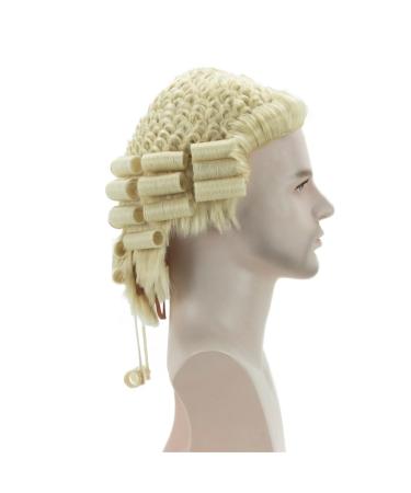 Maxsmlzt lawyer wig handmade lawyer wig handmade handicraft lawyers with blonde color wigs golden wig barrier wigs lawyer judge wigen wig cosplay wig for halloween