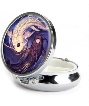 Koi Fish Ying Yang Design Custom Round Pill Box | Unique Medicine Organizer & Coin Purse - International Shipping Available - Buy Online on GoSupps.com