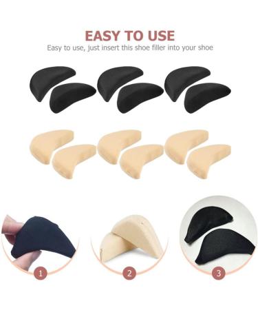 Buy 6 Pairs Sponge Toe Plug Shoe Inserts - Filler Pads for Too Big Shoes | Men's & Women's Toe Cushions & Heel Pads - International Shipping Available - Buy Online on GoSupps.com