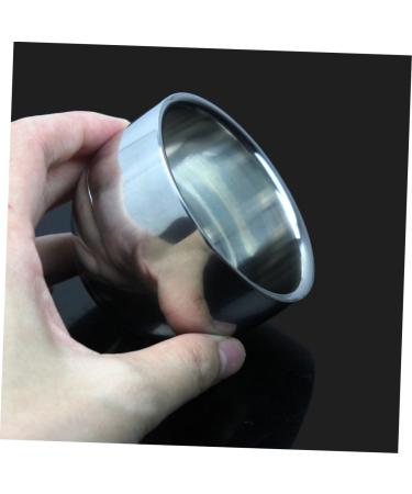 Minkissy Razor Cup Shaving Soap Bowl 11cm Matt Black Stainless Steel Shaving Brush & Refill - Premium Foam Shell for Men - Buy Online on GoSupps.com