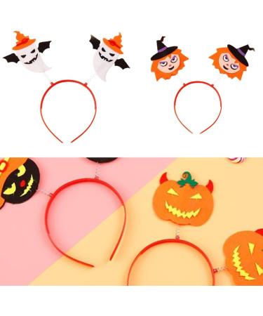 hgnxa Halloween Witch Headband Day of The Dead Nonwoven Hairband Material Kits Headpieces for All Age Festival Hair Decors Angry Pumpkin Hair - Buy Online on GoSupps.com