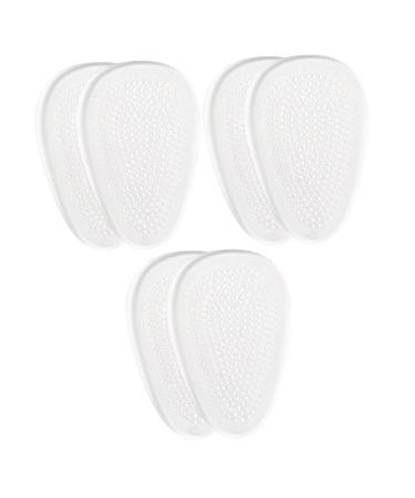 NOLITOY 3 Pairs Shock-Absorbing Anti-Slip Mat Silicone Heel Protector Sole Cushion for Shoe Boot Heels Invisible Shoe Pads High Heel Inserts for Women Gel Half Size Pad Breathable Women's