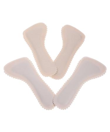 minkissy 4 Pairs Cork Cropped Insole Shoe Inserts for Women Sandal Insoles Anti Insoles Cork Insoles Shoe Padding Inserts Shoe Insoles Self Adhesive Insoles Cloth Heel Women's Non-Slip