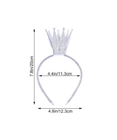 Sparkling Crown Headband Set | Princess Tiara Hair Bows for Baby Birthday Party - 3 Pieces - Buy Online on GoSupps.com