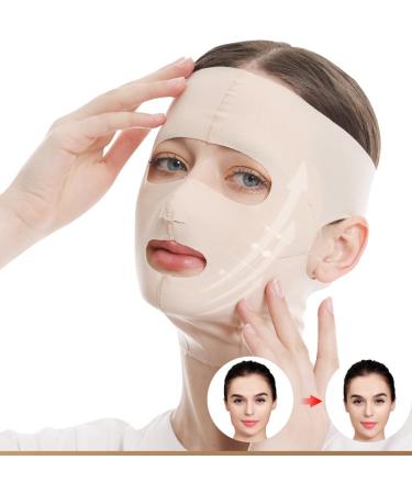 Full Face Lift Sleeping Belt | Thin Facial Massage Shaper | Double Chin Slimming Strap | Reusable & Breathable Face Mask for Women - Buy Online on GoSupps.com