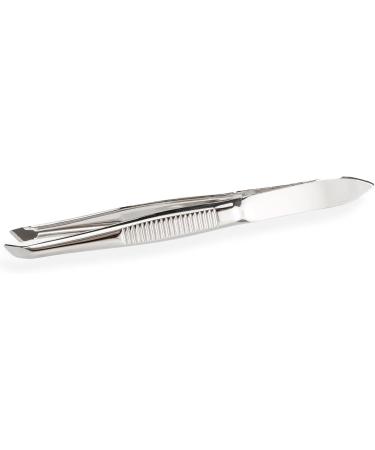 REMOS Hardened Steel Tweezers - 8 cm Cranked & Slanted Tip for Precision | International Shipping - Buy Online on GoSupps.com