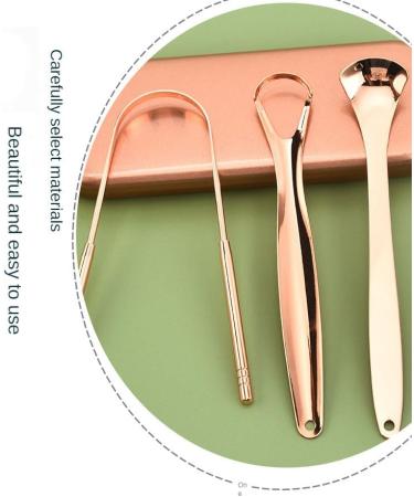 Premium Stainless Steel Tongue Scraper Set - 4 Metal Tongue Cleaners with Iron Case for Optimal Oral Hygiene - Buy Online on GoSupps.com