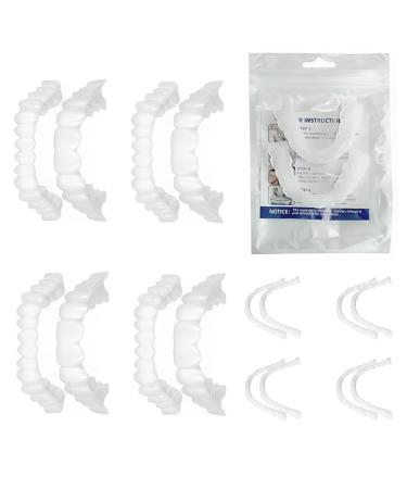 NHPY 4 pairs of dental facets top and bottom perfect smile false smile facet artificial tooth prosthesis perfect smile cosmetic dental prosthesis no gaps B