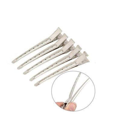 Super Glock Hair Clips for Women - 10 Piece Metal Crocodile Hairdresser Clips with Holes - Durable Silver Steel Hair Accessories - Buy Online on GoSupps.com