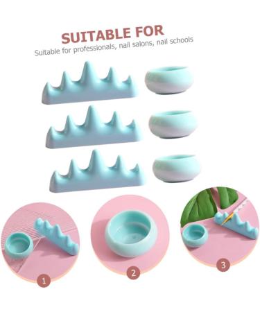 DOITOOL 5 Sets Nail Art Brush Cup Nail Brush Rest Sponge Holder Shower Stool Acetona Dip Nail Remover Nail Soak off Paint Brush Rest Paint Brush Holder Nail Pens Plastic Supplies Japanese - Buy Online on GoSupps.com