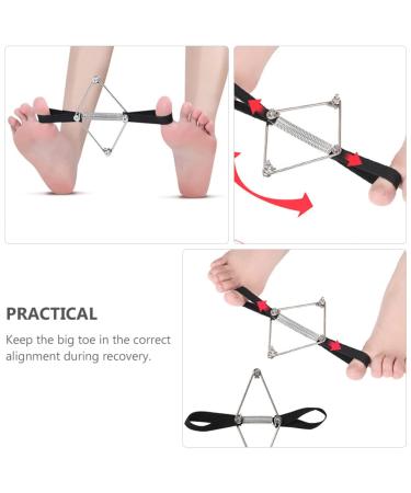 DOITOOL Bunion Big Toe Strap - Bunion Toe Straightener & Splint for Hallux Valgus - Adjustable Alignment & Hammer Toe Support - Black - Buy Online on GoSupps.com