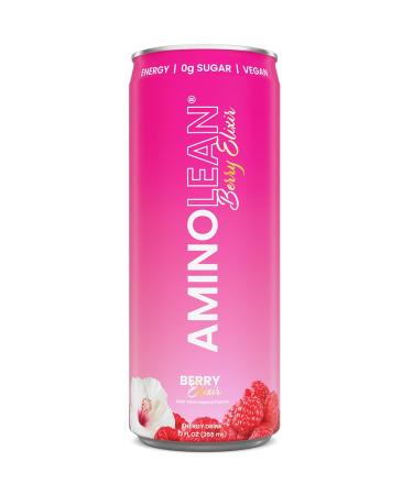 RSP NUTRITION AminoLean Energy Drink - Sugar Free Vegan Amino Acids No Jitters Berry Elixir 12 Pack - Buy Online on GoSupps.com