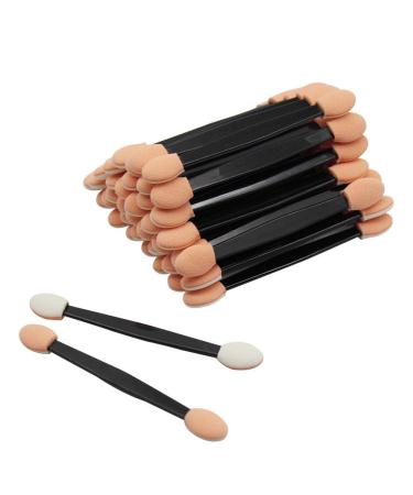 Jun-h 100 pieces dual ended oval make-up eyeshadow brushing disposable eyeshadow applicator double-sided sponge carrier suitable for women and girls who use make-up daily - Buy Online on GoSupps.com