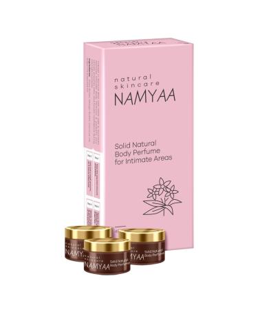 Namya'a Solid Natural Body Perfume For Sensitive Areas Underarms Inner Thigh Knee & Bikini Area For Women (Pack Of 3) 15 Cubic Centimetres - Floral