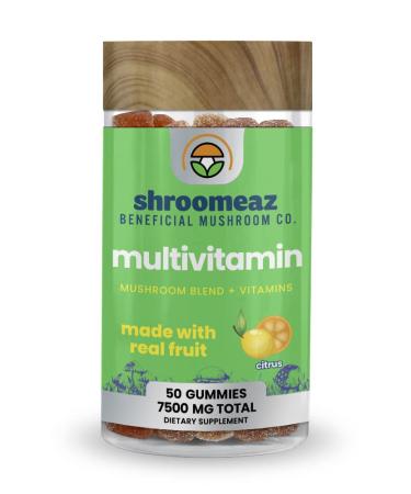 Shroomeaz Beneficial Mushroom Gummies Made with Real Fruit (Multivitamin)