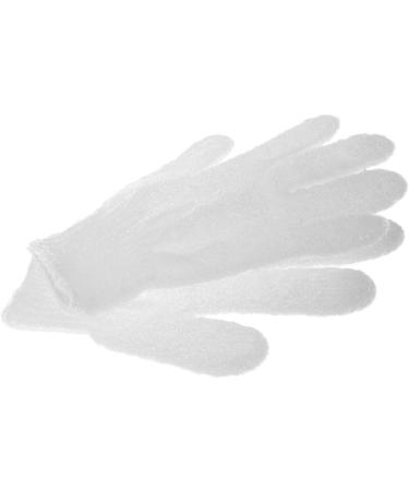 Exfoliating Peeling Bath Gloves - White 1 Pair (2 Pieces) for Spa-Like Skin Care | Fast International Shipping - Buy Online on GoSupps.com