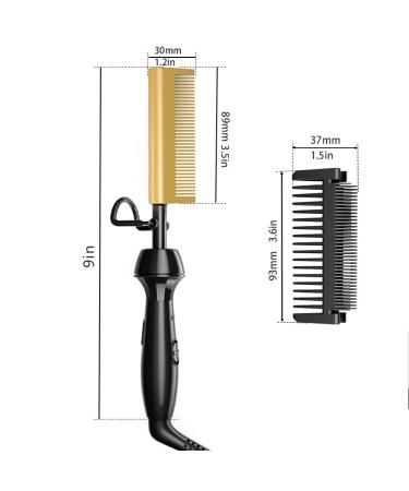 Dan Technology Mini Hot Comb - Dual Voltage Electric Hair Straightener for Travel & Home - Professional Pressing Comb for Natural Black Hair - Gold - Buy Online on GoSupps.com
