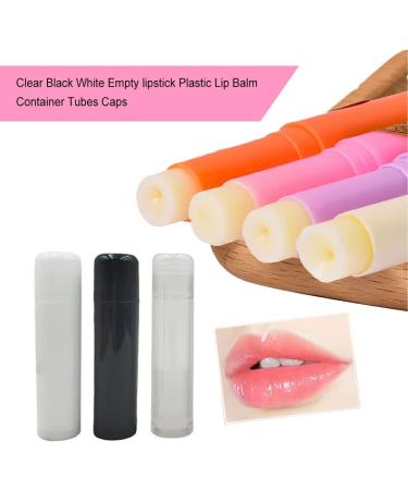  IOIUSKKU IOIUSKKU 100 pcs Empty Lipstick Pots Lightweight Small Balm Tube Creative Smooth Surface Glossy Lip Tubes Cosmetics Women Black Dome 5g - Buy Online on GoSupps.com