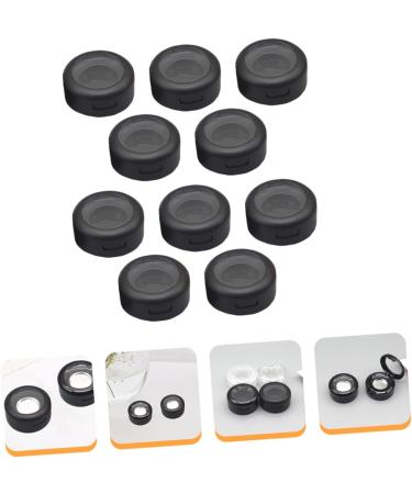 BIUDECO 10 Sets Boxes Eye Shadow Box Empty Eyeshadow Organizer Eye Shade Travel Cosmetic Sunroof Cover 3.8X3.8X1.9CM Black 1 - Buy Online on GoSupps.com