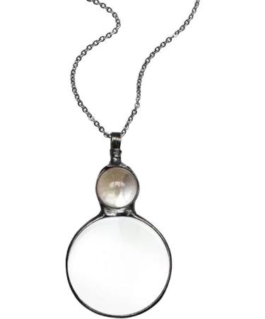 Loupe Pendant Necklace Gift 2022 Magnifying Glass Necklace Vintage 10X Magnifying Reading Magnifier Decorative Gift Blue - Buy Online on GoSupps.com