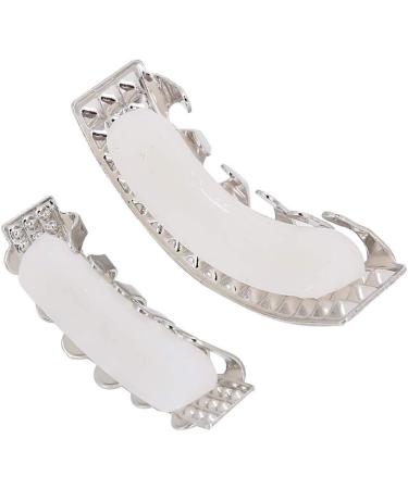 Iced Out Diamond Teeth Grillz Set for Men Women Plating Hip Hop Gold Grills for Your Teeth Teeth Jewelry and Accessories for Halloween Party Show Silver - Buy Online on GoSupps.com