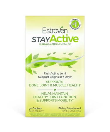 Estroven Stay Active Fast-Acting Joint Support in Less Than 7 Days for During and After Menopause Supports Bone Joint & Muscle Health* Non-GMO 30 Count