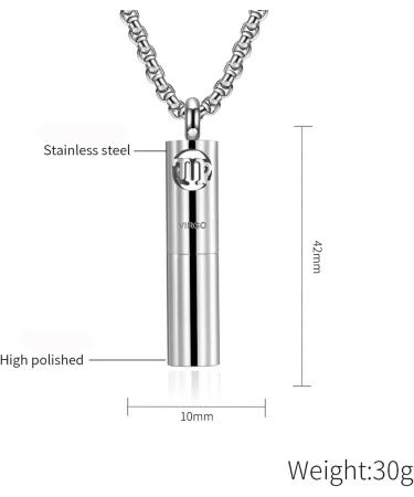 SHOWNICE Star Signs Pendant Necklace | Aromatherapy Oil Diffuser Locket in Stainless Steel - Aries - Buy Online on GoSupps.com
