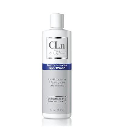 CLn  SportWash - Sport Body Wash for Skin Prone to Sport Infections  Rashes  and Ingrown Hairs (12 fl oz) 12 Fl Oz (Pack of 1)