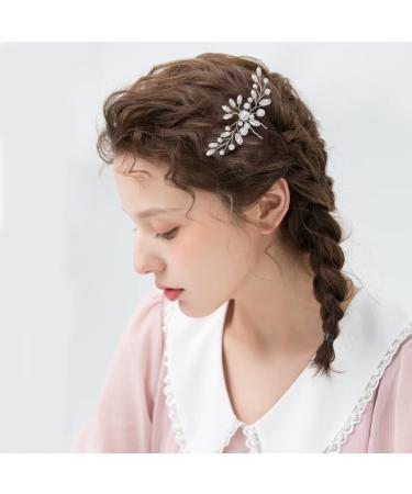 Rhinestone Pearl U Shape Hair Fork for Updo, Bun, Chignon - Wedding Hair Pin Styling Tool for Bridal Accessories - Buy Online on GoSupps.com