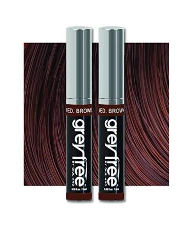 Root touch up, temporary hair color to cover gray hairlines, eyebrows, Mustache & Beards Greyfree 2 PACK ( MEDIUM BROWN )