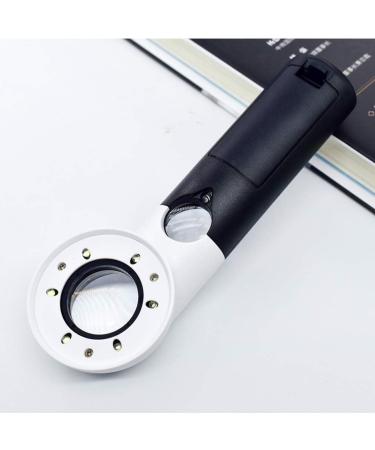 Handheld LED Light 16 Times Double Layer High Magnification Glass Glass Identifying Antique Reading Good Times - Buy Online on GoSupps.com