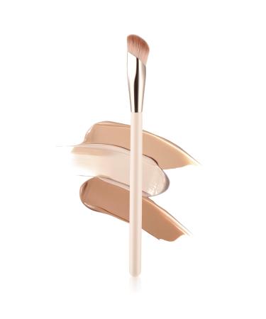 Molain Angled Under Eye Concealer Brush Makeup Angled Precision Face Blending Brush Eye Liquid Cream Concealer Brush Small Foundation Brush Cosmtic Tool for Dark Circles Nose Contour Applicator