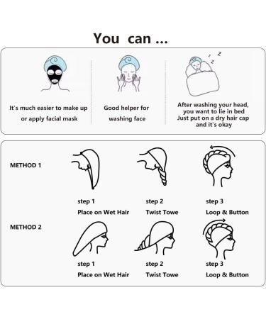 Buy 2 Packs Microfiber Hair Drying Towels - Turbans for Women | Fast International Shipping - Buy Online on GoSupps.com