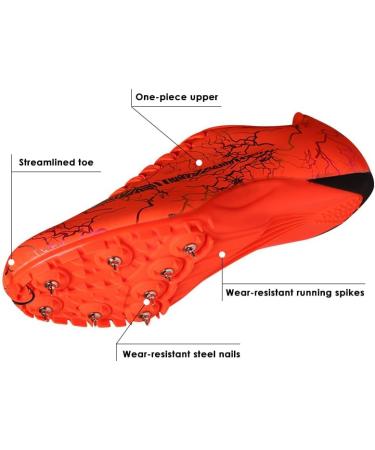Zelzen Spiked Athletics Shoes - Lightweight Non-Slip Sprint Trainers for Men Women & Juniors | 8 Spikes Size 43 EU - Perfect for Sprinting & Middle Distance Running - Buy Online on GoSupps.com
