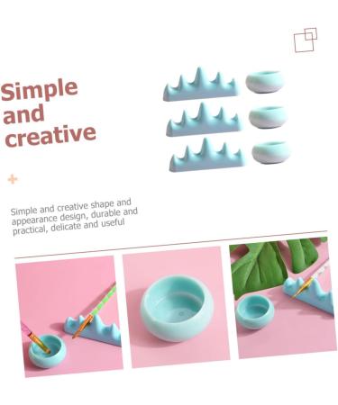 Ipetboom 1 Set Nail Art Brush Cup Paint Brush Rest Makeup Sponge Holder Candlestick Holders Nail Stand Nail Brush Supplies Nail Remover Bowl Cups Gel Plastic Accessories Make up - Buy Online on GoSupps.com