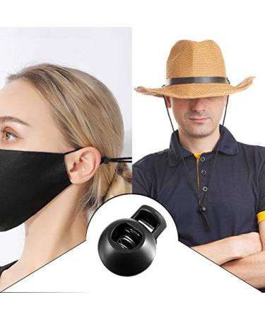 Plastic Cord Lock 45Pcs  Single Hole/Double Hole Cord Stopper  Spring Cord Toggle for Drawstrings/Paracord/Shoelaces  Black Elastic Cord Adjuster by Double Elite Mixed 45 pcs - Buy Online on GoSupps.com