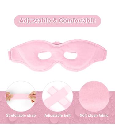 ACWOO Cooling Eye Mask Cooling Gel Beads Eye Mask for Puffy Eyes Reusable Hot Cold Therapy Gel Eye Mask for Migraine Relief Headache Dark Circles Dry Eyes Swollen Eyes Sinus Pain (D) A Pink - Buy Online on GoSupps.com